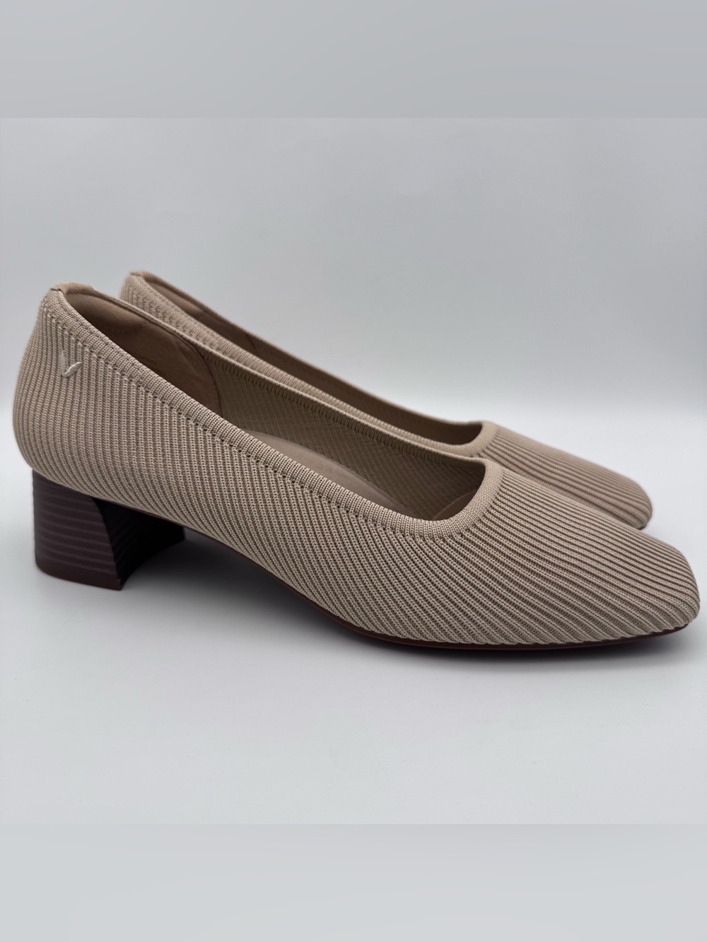 VIVAIA Melody Pro Square Toe Chunky Heels Almond Women’s Size EU 42 / US 10.5